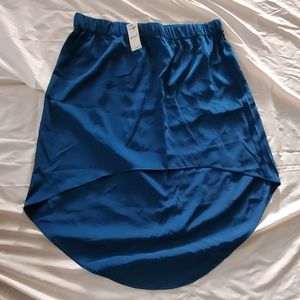 Express hi low skirt teal NEW
